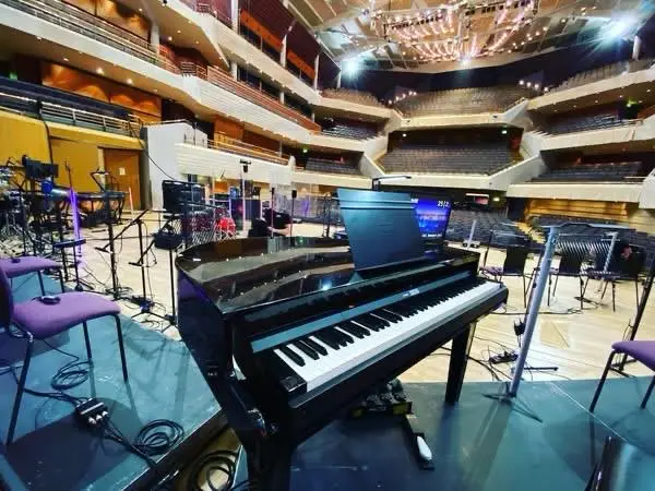 Piano Shell set for a concert hall performance